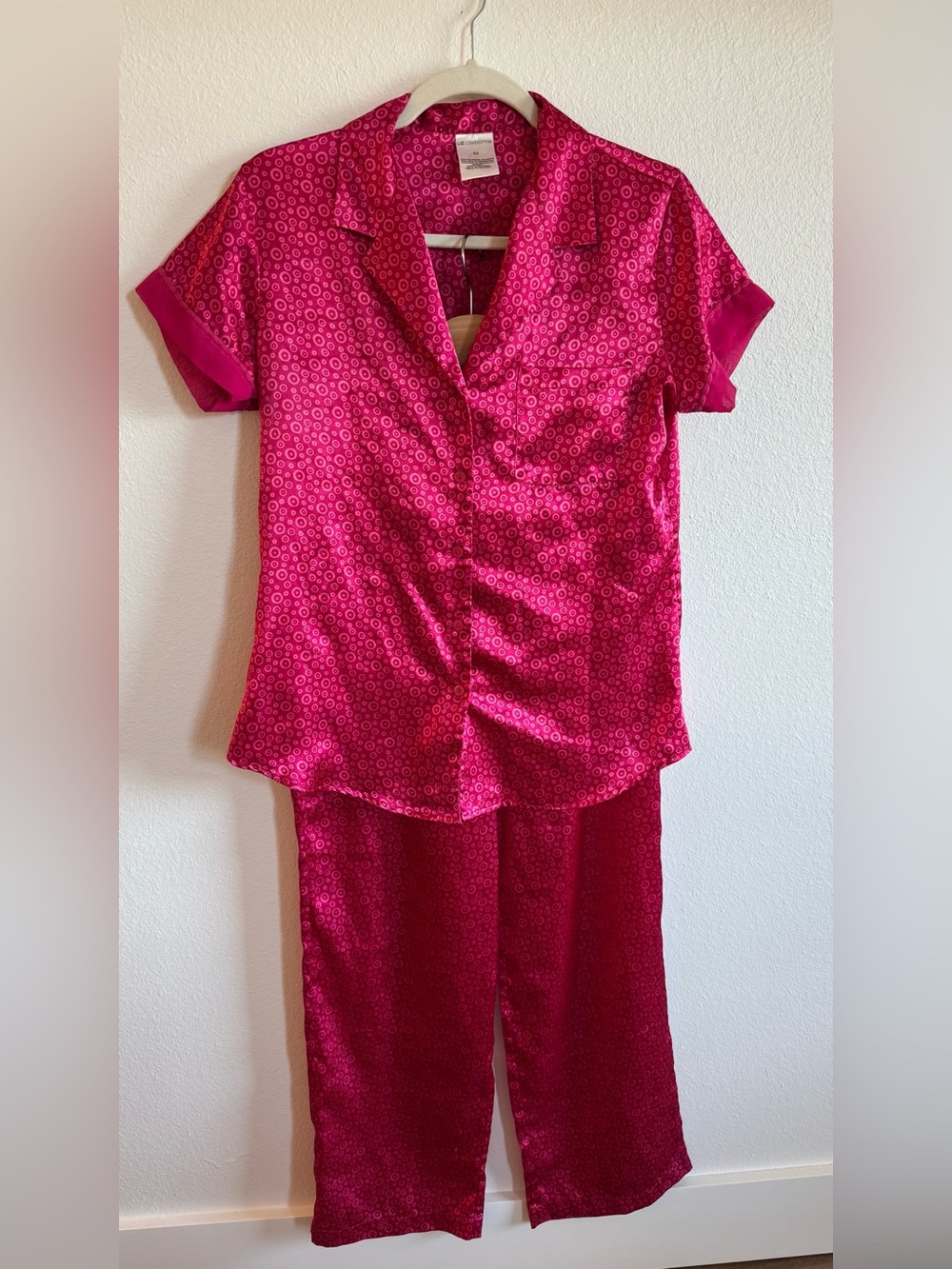 Liz Claiborne Hot Pink Short-Sleeve Pajama Set